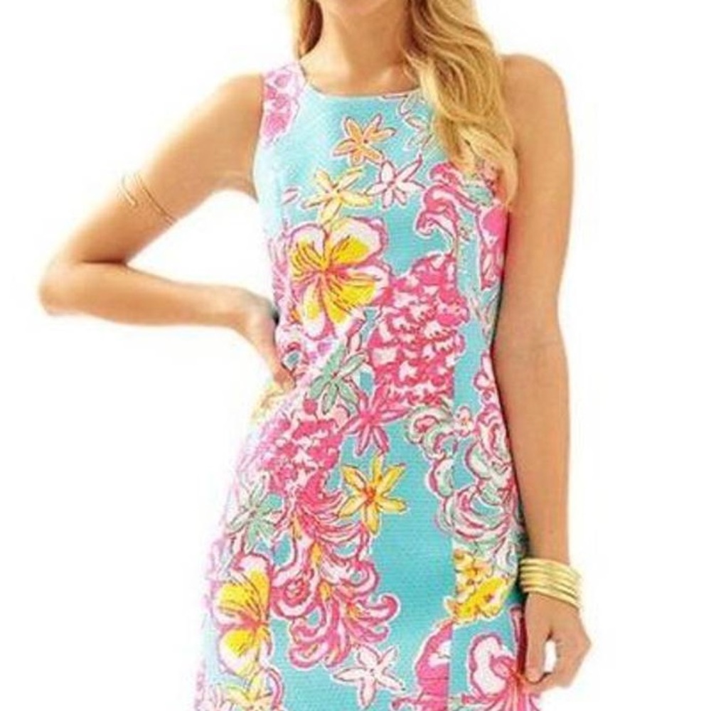Lilly Pulitzer Kathy Shift Dress ‘Breaking Water’ Printed Pattern Mini Dress